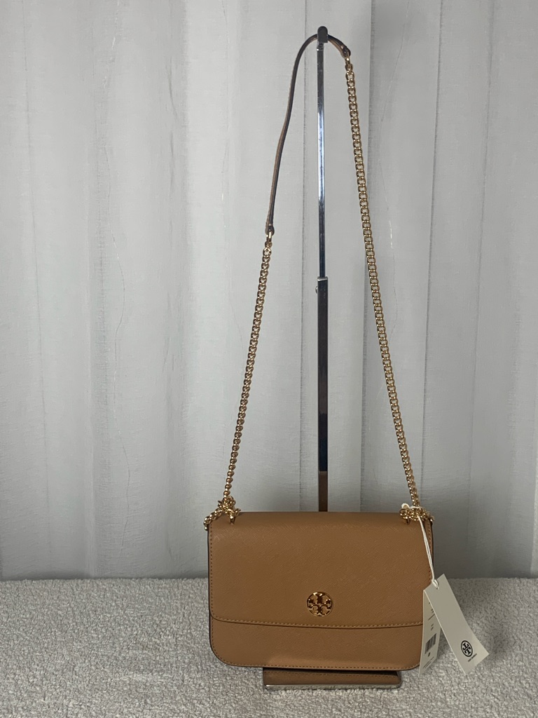 Nwt Tory Burch Emerson Tan Adjustable Shoulder-Bag L 8.5” X H 6” X D 2”